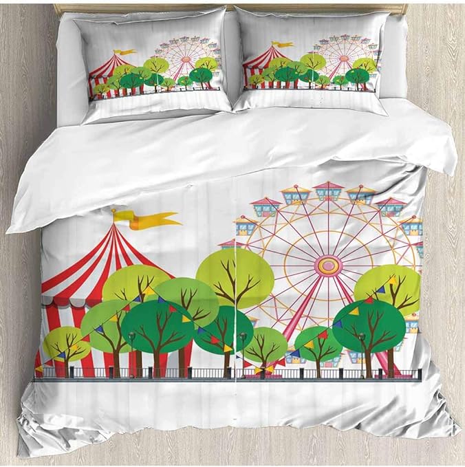 prunushome - Juego de Funda de edredón y 2 Fundas de Almohada, 3 Piezas