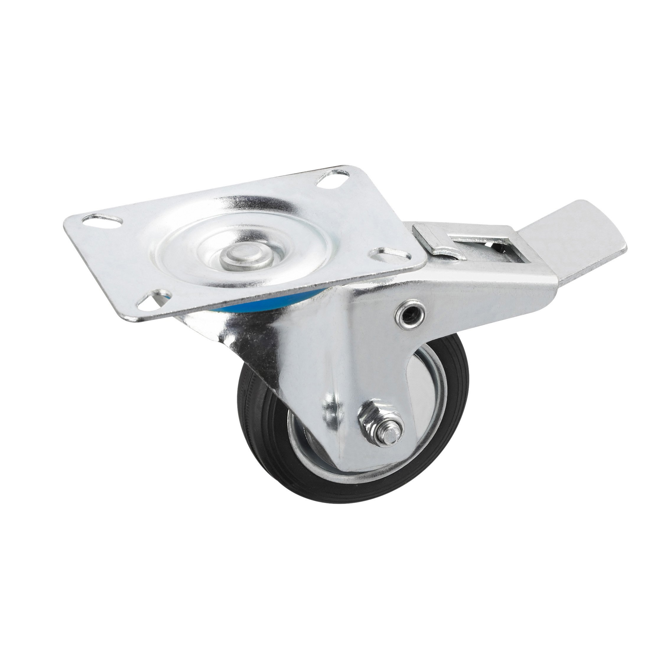 Metafranc 800770 Swivel Castor Diameter, 104 x 80 mm, Solid Rubber, Roller Bearing, FS, Ø 100 mm