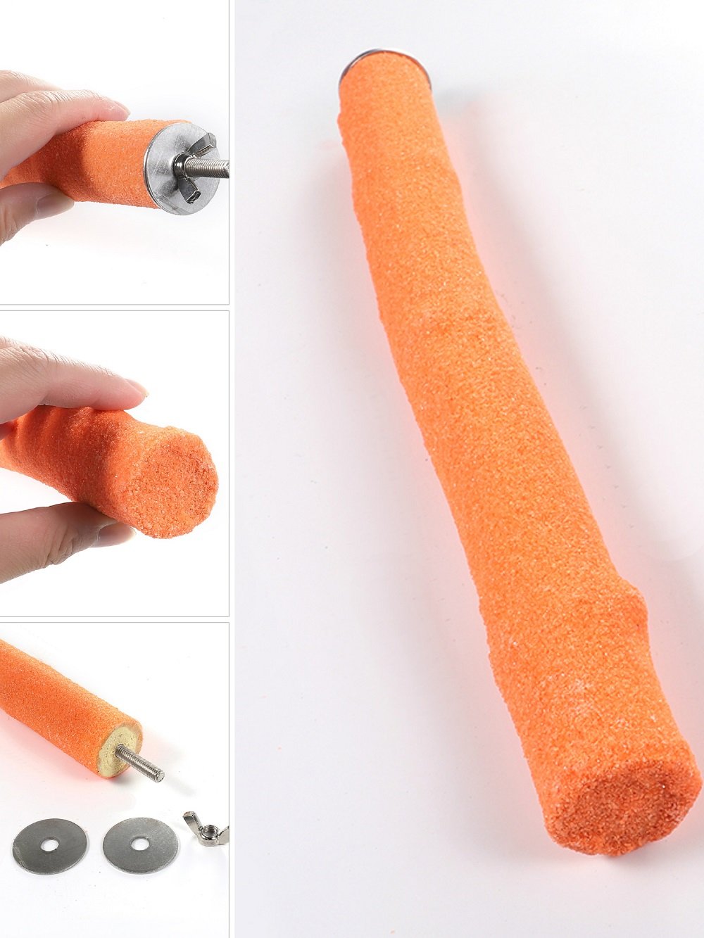 Borangs Parrot Perches Bird Stand Natural Wood Quartz Sand Branches