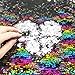 Sequins Sewing Fabric Mermaid Flip Up Sequin Reversible Sparkly Fabric 1 Yard (36'' x 47'') for Dress Clothing Making Home Decor (Rainbow & Silver)