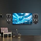 Suptek Wall Mounts Dual Speaker Brackets Universal Tilt Swivel 25kg Black (2 view 5