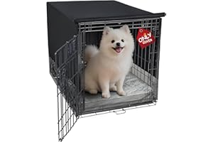 Explore Land Breathable Dog Crate Cover - 4 Sides Mesh Ventilation, Basic Pet Kennel Cover, All Sides Open, Universal Fit for 1 2 3 Doors 24 inches Wire Dog Crate