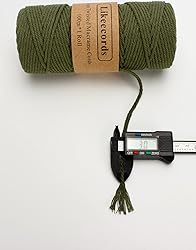 Macrame Cord,3mm x 328Feet Cotton Twine String
