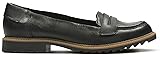 Clarks Women's Loafer Flats Shoes Griffin Milly Black Leather