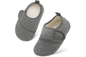 Scurtain Toddler Warm Winter House Slippers Baby Boys Girls Indoor Home Slippers Cozy Lightweight Non-Slip Shoes For Infant Kids Plush Linned
