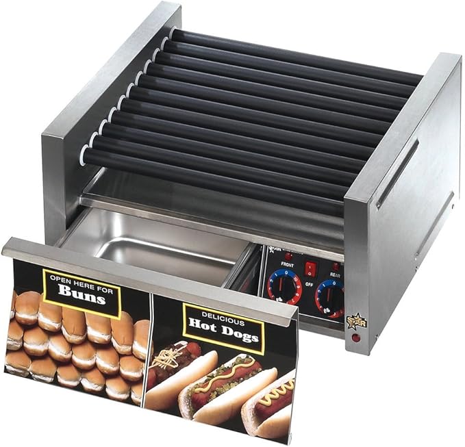 Amazon.com: Star Grill-Max Pro 30STBD 30 Hot Dog Roller Grill with Bun
