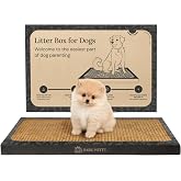 Bark Potty for Puppies - Indoor Puppy Litter Box, Dog Potty Tray 24x16 | Plant-based fiber material - stays dry &amp; pest-free, easy one-hand disposal, indoor potty for dogs, puppies &amp; housebreaking