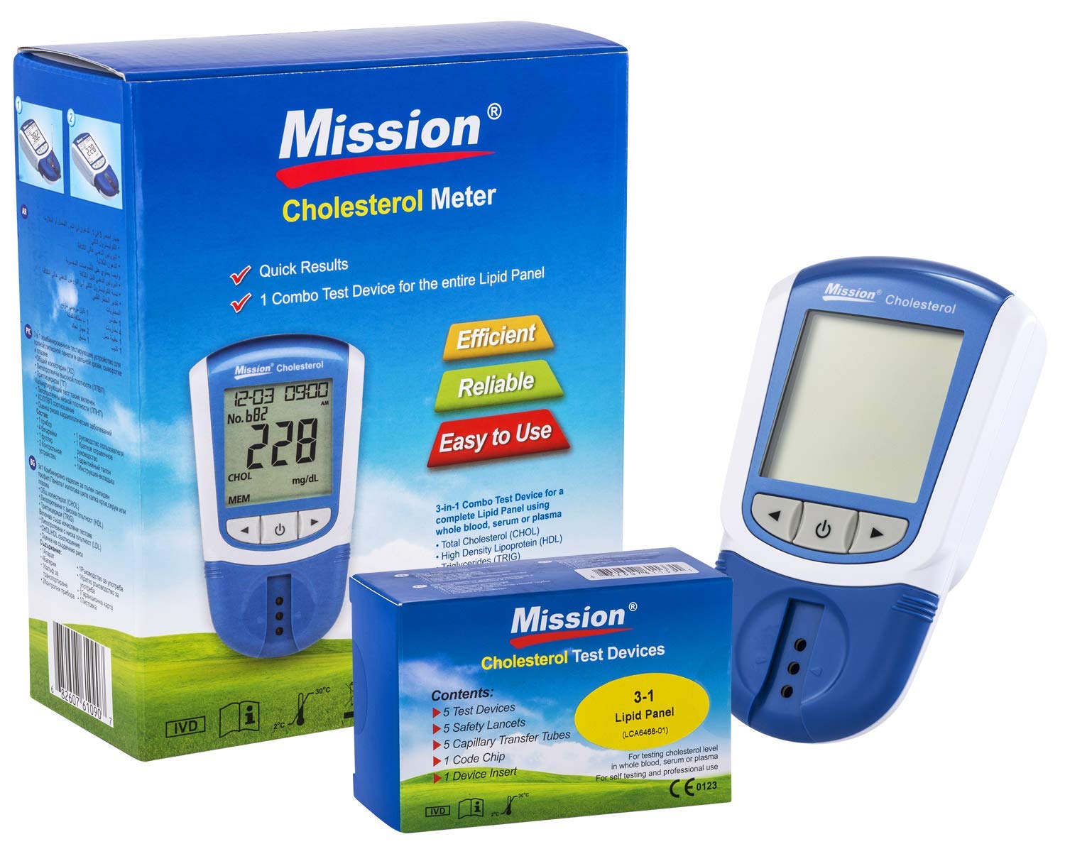 Mission 3in1 Cholesterol Meter Starter Pack (incl 5 Teststrips) Buy