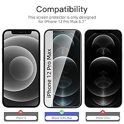 NEW'C 3 Pack Privacy Screen Protector for iPhone 12