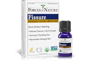 Forces of Nature Fissure Control, Organic Homeopathic Treatment with Witch Hazel for Anal Fissures, Hemorrhoid Related Irritation & Discomfort, Fast, Natural Topical Relief, 0.37 FL OZ