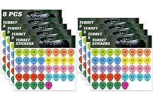 Aolamegs 8/16 Sheets Rifle Scope Turret Stickers, Rifle Scope Turret Tags for Long Range Shooting Hunting, Fit Most Scope Caps