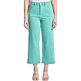 RFM Chloe High Rise Frayed Hem Wide Leg Pants - Stretch Denim with Tummy Control - Size Inclusive (00-24 Plus Size Jeans)