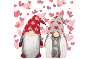 MY PET ELEPHANT 2pcs Valentines Day Decoration Valentine Gnomes Plush Decorations Valentines Home Table Elf Gnomes Decor Ornaments Sweet Valentines Day Gifts