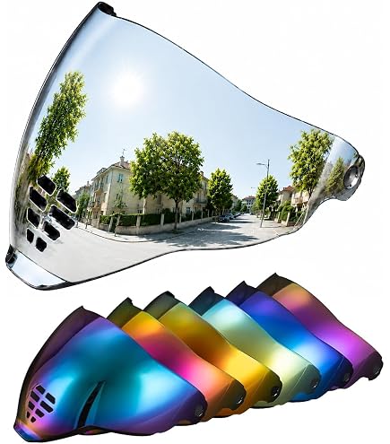 Motorcycle Icon Airflite Visor Shield Fliteshield Mirrored Airflite Faceshield Replacement Face Shield for The Airflite Helmets.(Bronze Gold) : Automotive