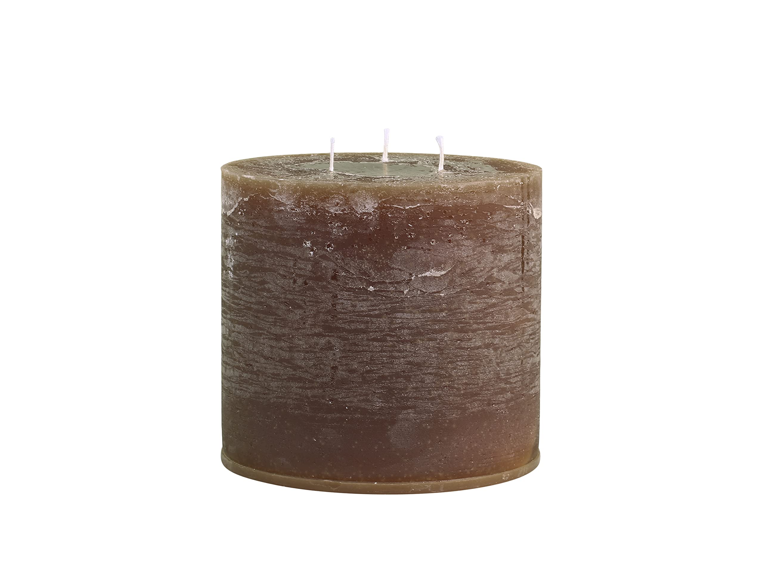 Chic Antique Macon Rustic Pillar Candle in Various Sizes 100% Paraffin Long Burning Time (Walnut, 15 x 15 cm) — image 1