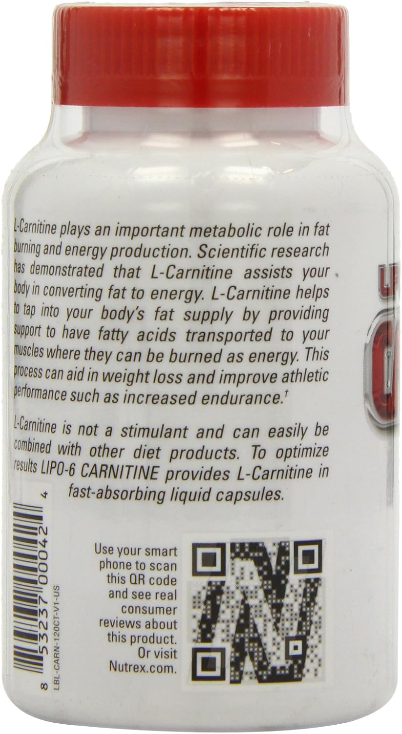 Nutrex Lipo 6 Carnitine, Liquid Capsules, 120 Count: Health & Personal Care