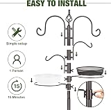 Urban Deco Bird Feeding Station Kit with Metal Suet Feeder and Water Bowl view 5