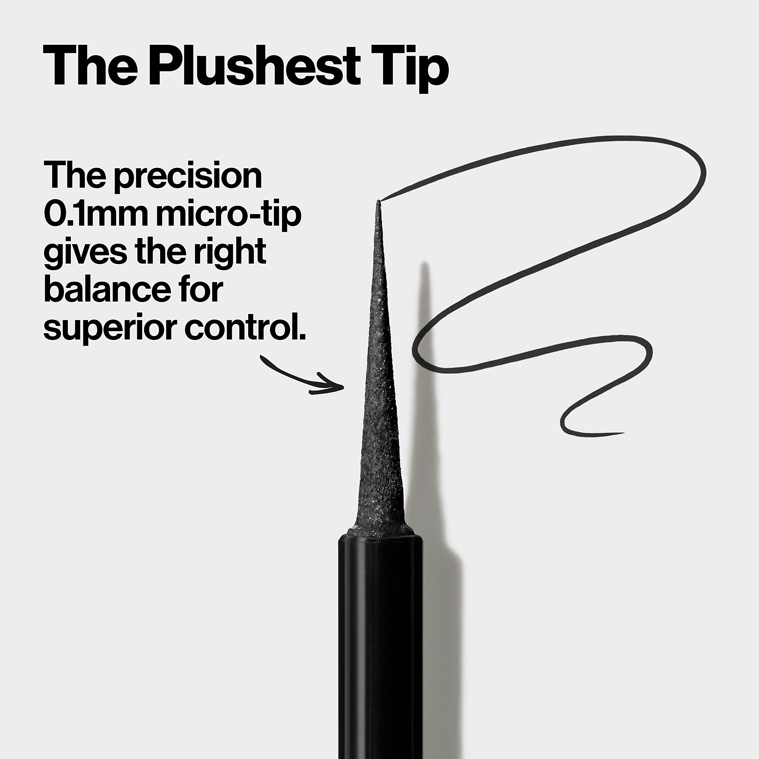 REVLON ColorStay Micro Easy Precision Liquid Eyeliner, Waterproof, Smudgeproof, Longwearing with Felt Tip Applicator, 301 Blackout, 0.057 fl oz