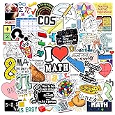 Math Stickers |50Pcs Mathematics Waterproof Vinyl Decals for Bike Water Bottles Laptop Bicycle Refrigerator Cup Luggage Computer Mobile Phone Skateboard Décor