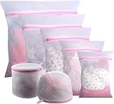 GOGOODA 7PCS Mesh Laundry Bags Delicates Wash Bags Durable Zippered Set