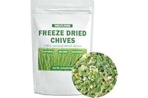 HOLFLYING Dried Chives - All-Natural Culinary Spices for Cooking, Seasoning, Garnishing, Soups, Salads, and Baking (2.0 oz)