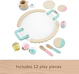 Fisher-Price Wood Pretend Play Tea Set 12-Piece Wooden Playset view 5