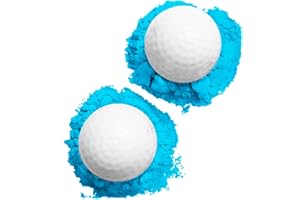J&M GENDER REVEAL Gender Reveal Golf Ball for Baby Showers and Reveal Parties. All Natural Holi Powder. 2 Pack.