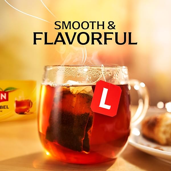 LIPTON BLACK TEA BAGS, HOT OR ICED HIGH CAFFEINE TEA, 100 TOTAL BAGS