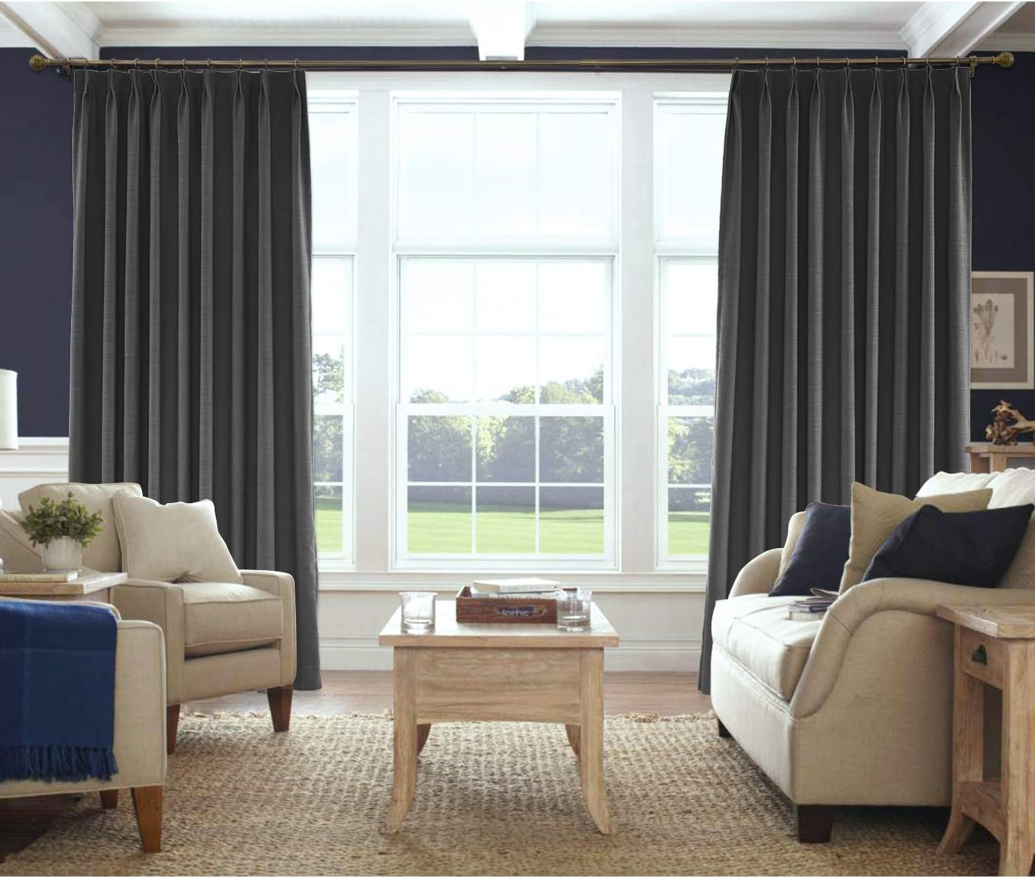 Amazon.com: Macochico Faux Linen Room Darkening Curtains for Bedroom