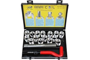 RAPI-COIL 5/8-18 UNF Thread Repair Helicoil Kit, HSS M2 Tap, SS 304 Wire Inserts - Made in India