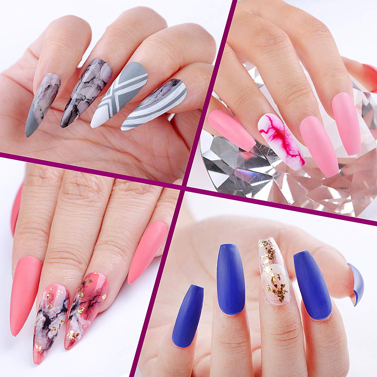 Makartt Matte Top Coat and High Gloss Top Gel Coat Base Coat Set - No Wipe Top Coat, Gel Nail Polish Matte Shine Finish and Long Lasting, Soak Off UV LED Gel, 10ml Each Bottle P-47 : Beauty