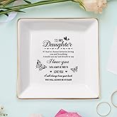 IWANTDIY Daughter Gift from Mom, Gifts for Daughter Ring Dish, Christmas Birthday Gift for Daughter Adult Valentines Wedding Mothers' Day Gifts,Female Friend Birthday Christmas (Gift for Daughter)