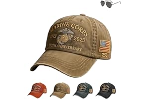 GENERIC Marine Corps 250th Anniversary Hat, Washed Cotton Adjustable Cap, USMC 250th, for Men and Women