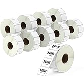 BETCKEY - 1.25" x 1" (32 mm x 25 mm) Barcode & Address Labels Compatible with Zebra & More Label Printer,Premium Adhesive & Perforated [10 Rolls, 13800 Labels]