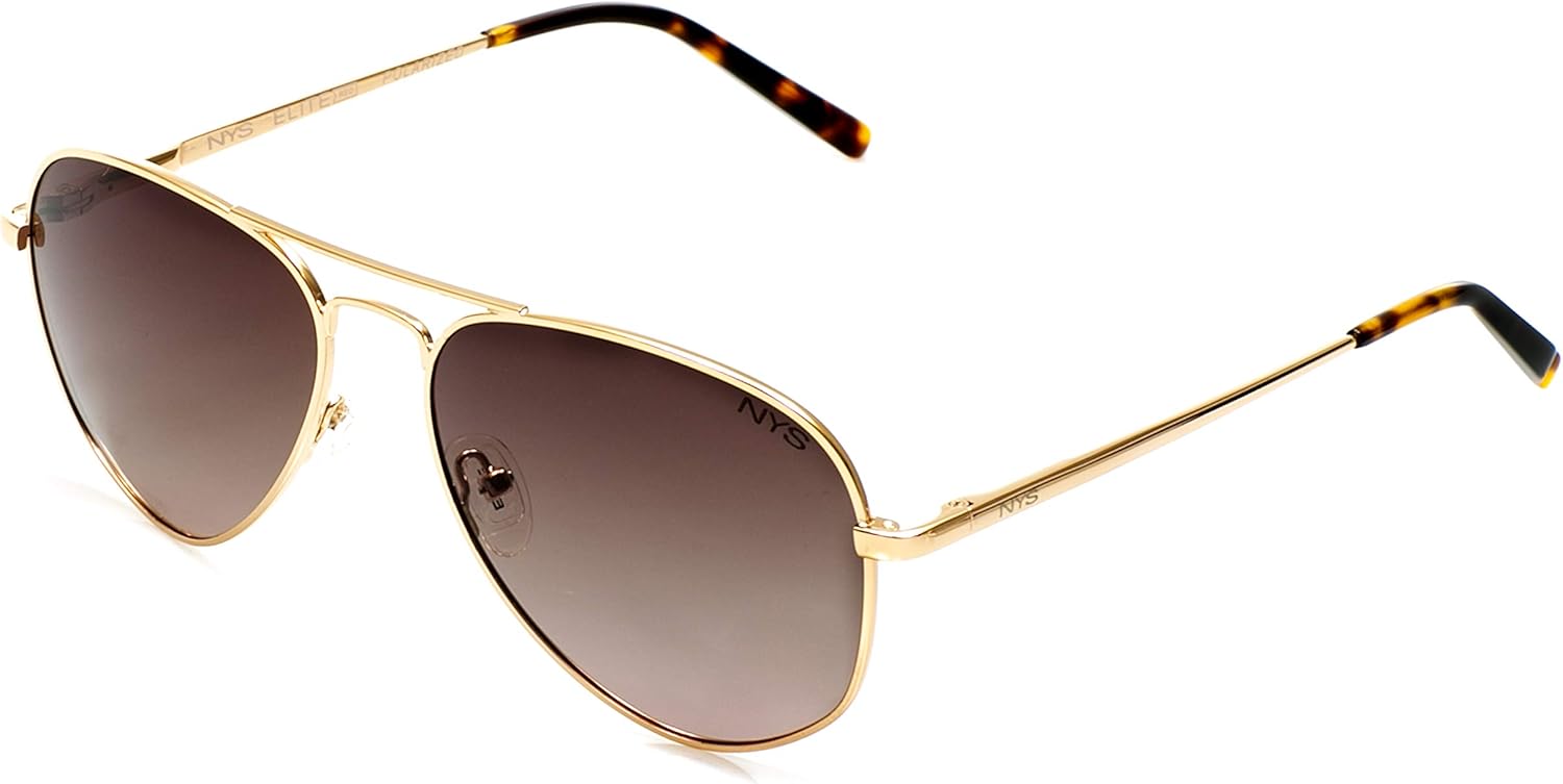 NYS Collection Four20 Metal Polarized Aviator Sunglasses