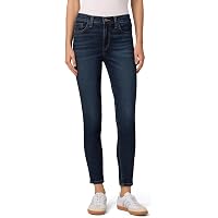 PAIGE Women's Claudine Transcend Vintage Raw Hem Jean - High-Rise Ankle Flare, Dark Wash