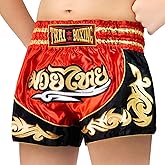 SIAMKICK Youth Muay Thai Shorts for Kids (4 Years - 10 Years) Boxing Kickboxing MMA Training Trunk for Boys and Girls