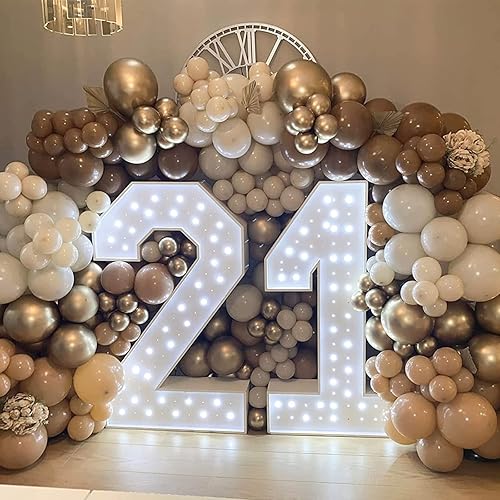 White Sand Balloons, 70Pcs Matte Off White Balloons 12Inch 5Inch