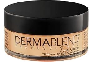 Dermablend Cover Crème Full Coverage Foundation Makeup, Hydrating Cream Concealer for Dark Circles and Blemishes, Maximum Coverage with Mineral Sunscreen SPF 30, 1 OZ
