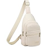 Banelu Sling Bag Small Crossbody Bags for Women, Cross Body Bag Sling Backpack for Outdoors Sports Hiking - Beige