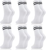Zuimei 6 Pairs Women's Sport Socks Cotton Ankle Crop Breathable Multipack White view 8