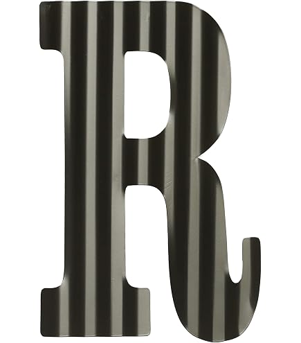 Letras Metálicas De 13.7 Pulgadas Para Decoración De Pared, Letras 3D Grandes Color Negro Corrugado, Letreros Decorativos Colgantes Del Alfabeto Para El Hogar, Dormitorio, Oficina, Boda, Fiesta (E