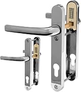 Avocet Pioneer Sprung Upvc Door Handle 92mm PZ Chrome 215mm Pair Set view 2