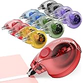 Four Candies Silent Correction Tape, White Correction Tape 12 Pack, 26.2ft | Ergonomic Easy-to-Use Applicator,Fast Clean Instant Corrections, Smooth High-Opacity Tear-Resistant Office &amp; School Supplies
