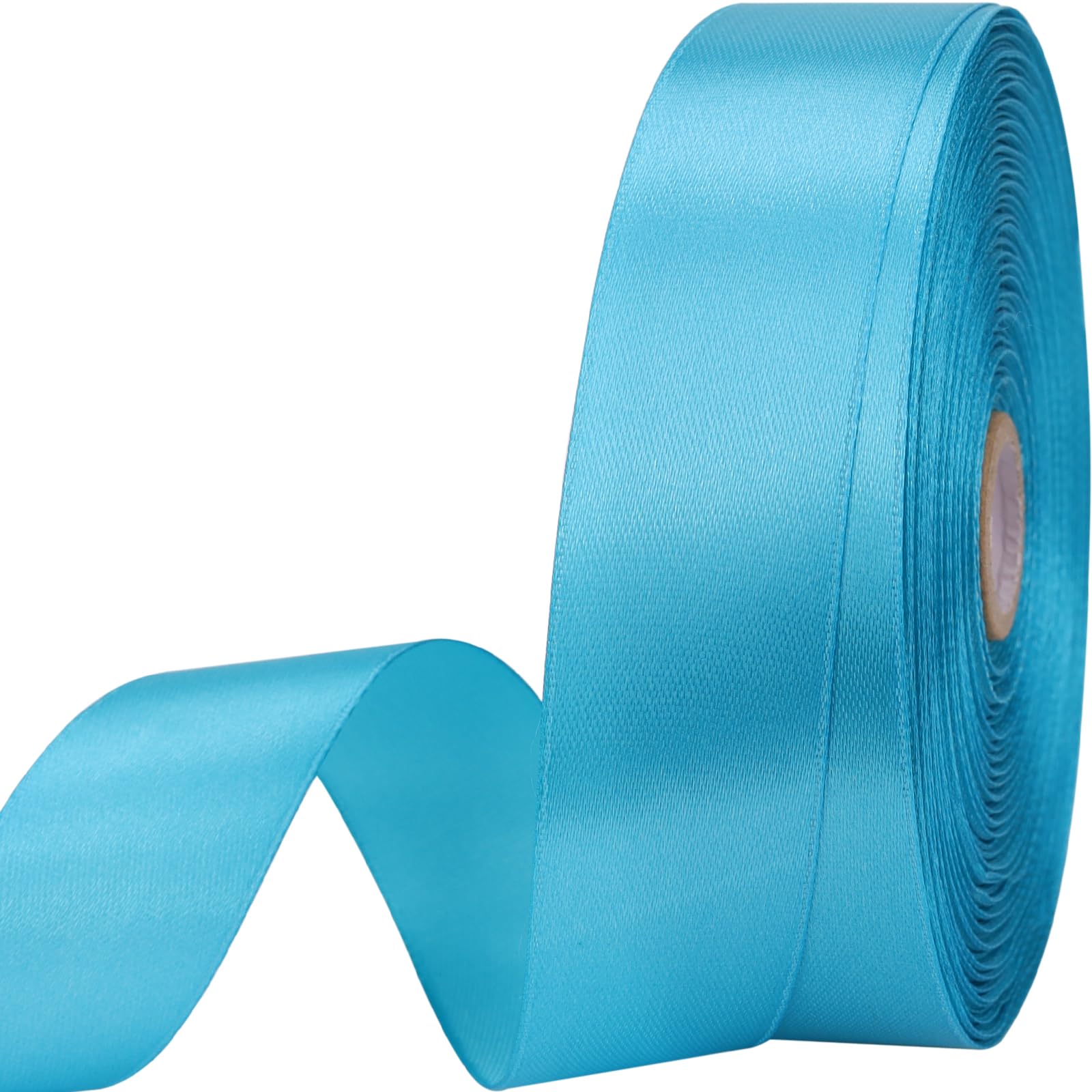 Photo 1 of 1 inches 50 Yard Peacock Blue Satin Ribbon for Gift Wrapping, Wedding, Crafts, Christmas,Easter, Floral, Hair, Invitation Decorations and More