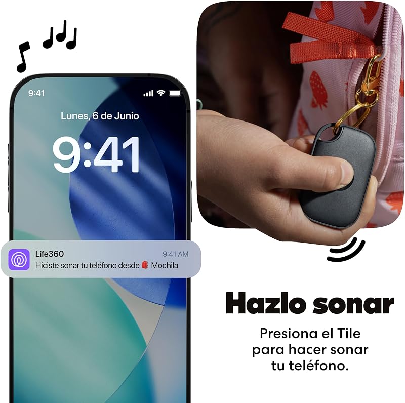Tile Pro - Localizador Bluetooth potente, localizador de chaves e localizador de objetos para chaves, sacos e mais. Compatível com iOS e Android. Pack de 4 (Preto/Branco)