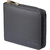 Umbro for MenTarpaulin Zip Around Bi-Fold Minimalist Slim Wallet (Black Logo)