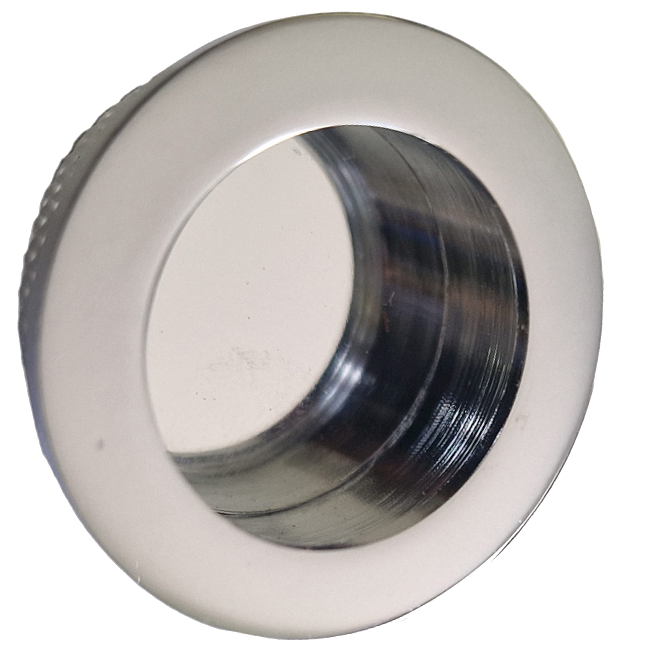 Universal Hardware Finger Pull Handle Recessed Polished Chrome Edge Flush Fitting Pocket Insert Wardrobe Sliding Doors 30mm