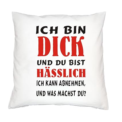 Fun Cushion With Filling Sofa Fly I M Chubby And You Re Ugly