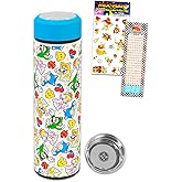 Super Mario Water Bottle Set with Infuser and Strainer – Bundle with Insulated Drinking Bottle Plus Stickers Activity Book, More | Mario Drinking Cup